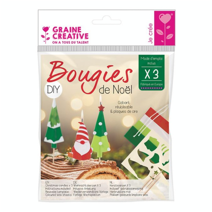 Bougies de Noël Kit DIY 3 pcs - Graine Créative - Rougier et Plé