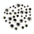Yeux avec pupille mobile Glow in the dark 40 pcs assorties - Rayher - Rougier et Plé