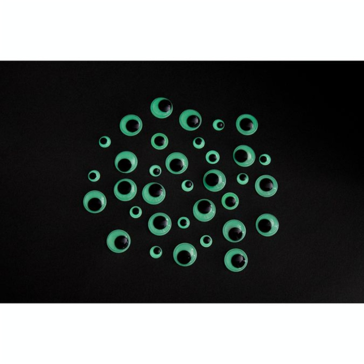 Yeux avec pupille mobile Glow in the dark 40 pcs assorties - Rayher - Rougier et Plé