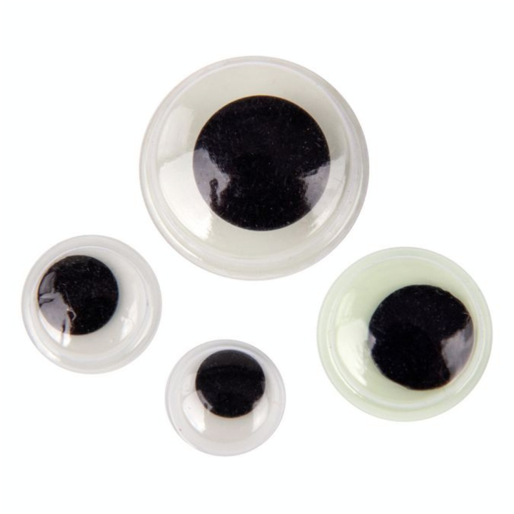 Yeux avec pupille mobile Glow in the dark 40 pcs assorties - Rayher - Rougier et Plé