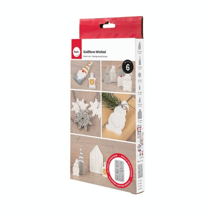 Moule en silicone Lutin 14.5 x 26 cm 6 formes - Rayher - Rougier et Plé
