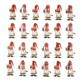 Chiffres sur pince pour Calendrier de l'Avent 2.5 x 5 cm Père Noël - Rayher - Rougier et Plé