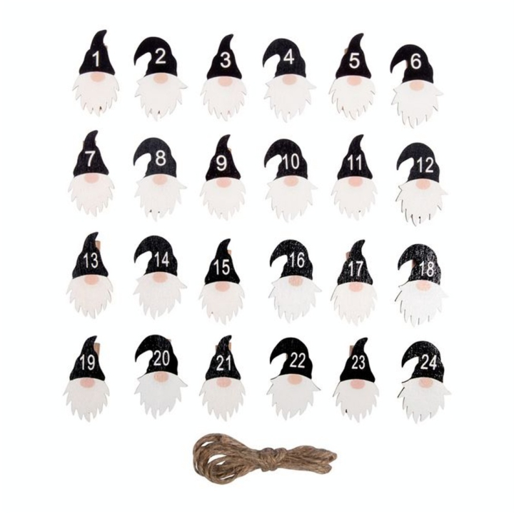 Chiffres sur pince pour Calendrier de l'Avent 2.8 x 4.5 cm Lutin - Rayher - Rougier et Plé