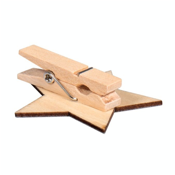Chiffres sur pince pour Calendrier de l'Avent 4.5 cm Étoile - Rayher - Rougier et Plé