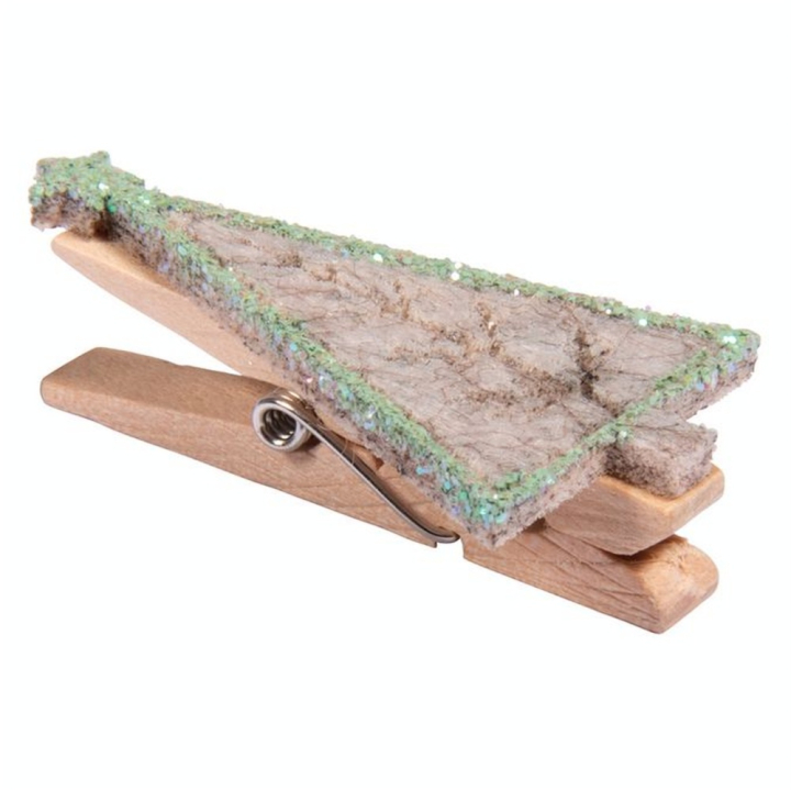 Sapin de Noël sur pince 5.2 cm 6 pcs - Rayher - Rougier et Plé