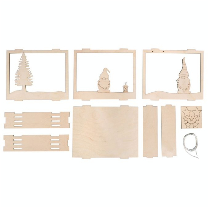 Cadre en bois 3D à monter Kit Lutin 15.5 x 3.8 x 12.5 cm - Rayher - Rougier et Plé