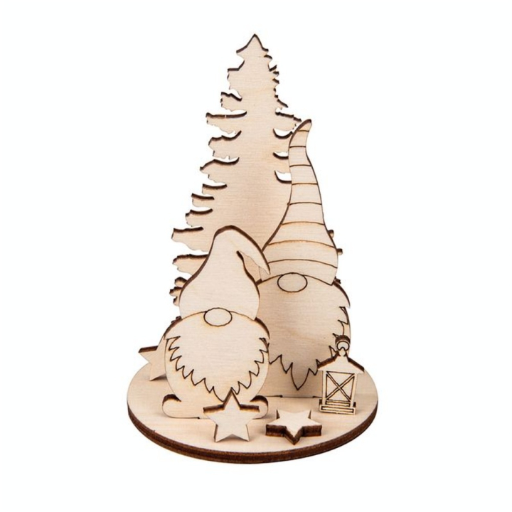Décor de Noël en bois 8.4 cm Lutin 2 kits - Rayher - Rougier et Plé