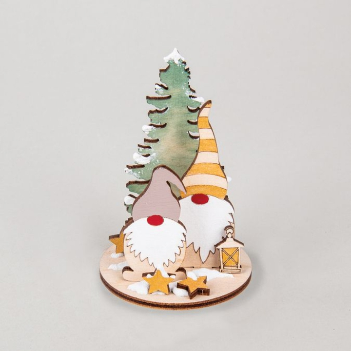 Décor de Noël en bois 8.4 cm Lutin 2 kits - Rayher - Rougier et Plé