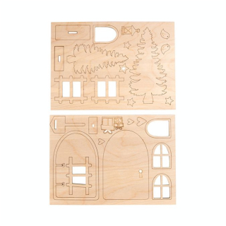 Porte en bois Lutin Nisse 26 pcs - Rayher - Rougier et Plé