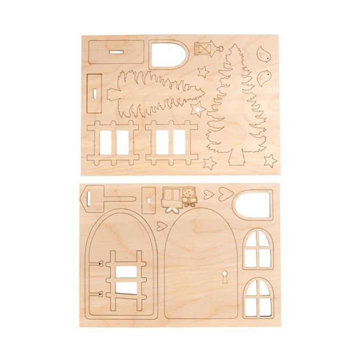 Porte en bois Lutin Nisse 26 pcs - Rayher - Rougier et Plé