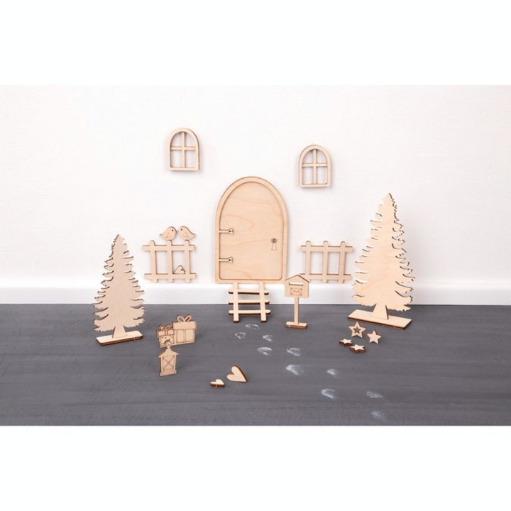 Porte en bois Lutin Nisse 26 pcs - Rayher - Rougier et Plé