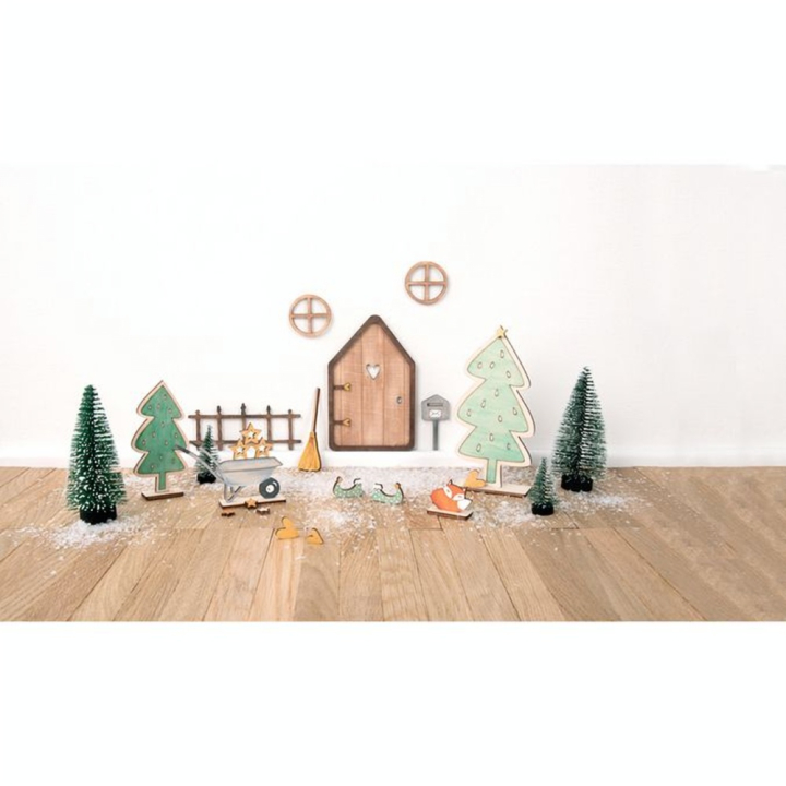 Porte en bois Lutin Tomte 24 pcs - Rayher - Rougier et Plé
