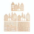 Décoration de Noël en bois Façades de maisons - Rayher - Rougier et Plé