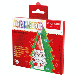 Père Noël 3D à colorier Christmas Decor 15 cm - Monumi Creative - Rougier et Plé