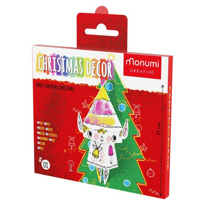 Elfe 3D à colorier Christmas Decor 15 cm - Monumi Creative - Rougier et Plé