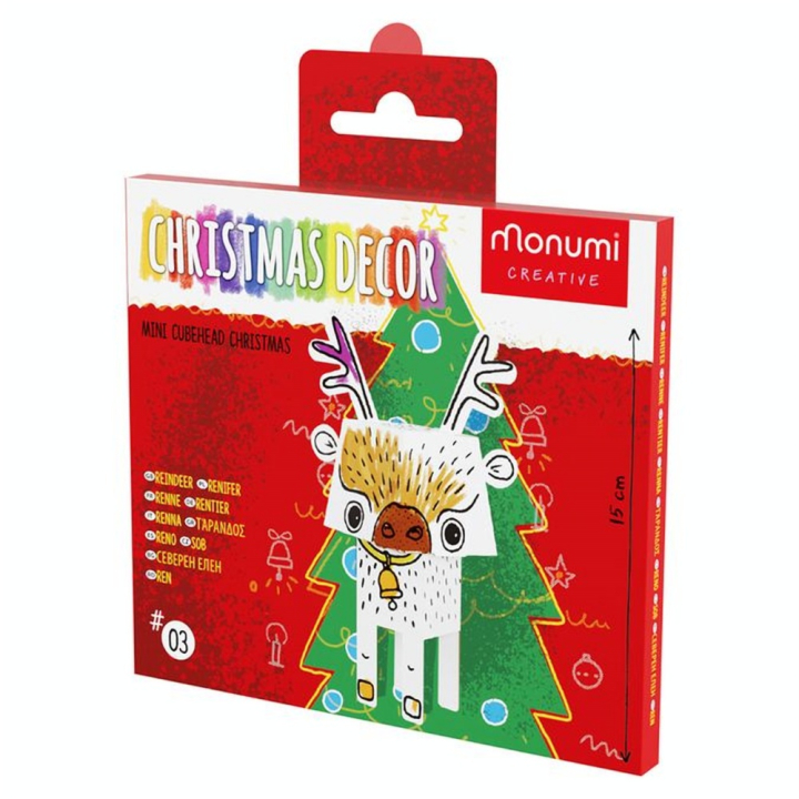 Renne 3D à colorier Christmas Decor 15 cm - Monumi Creative - Rougier et Plé