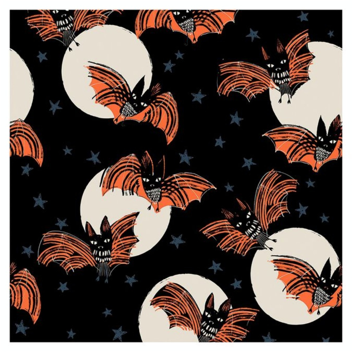 Coupon de Tissu Full Moon 50 x 110 cm Chauve-souris - Dashwood - Rougier et Plé