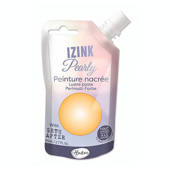 Peinture nacrée Izink Pearly 80 ml Or - Aladine - Rougier et Plé