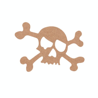 Tête de mort en bois 16 x 12 cm - Aladine - Rougier et Plé