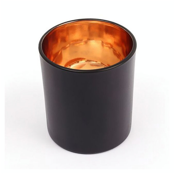 Verre à Bougie 8 x 9 cm Noir mat/Cuivré - Graine Créative - Rougier et Plé