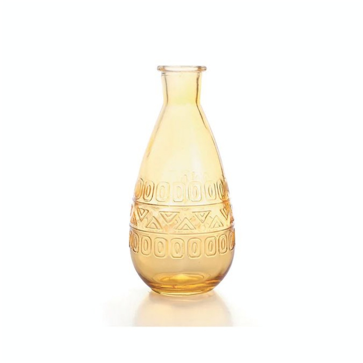 Vase en verre jaune transparent 7.5 x 15.8 cm Berlin - Graine Créative - Rougier et Plé