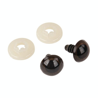 Yeux d'animaux en plastique ø 12 mm 10 pcs Brun - Rayher - Rougier et Plé