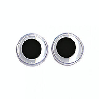Yeux avec pupilles mobiles Ronds noirs 8 mm 10 pcs - Rayher - Rougier et Plé