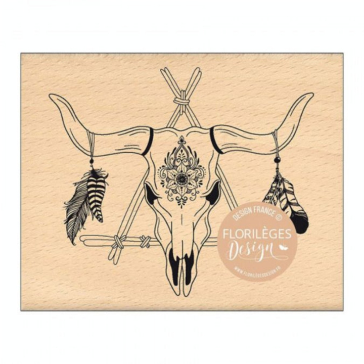 Tampon bois Crâne boho - Florilèges Design - Rougier et Plé