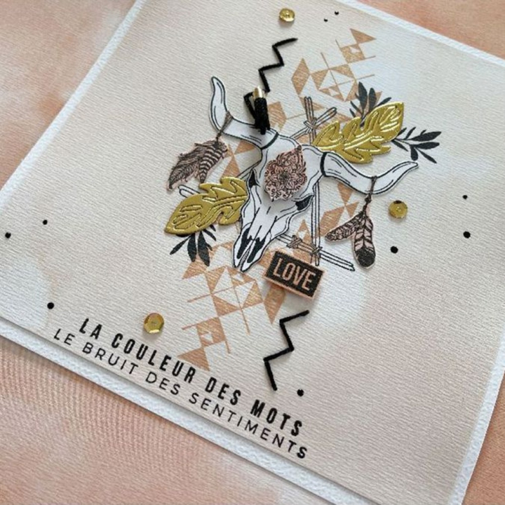 Tampon bois Crâne boho - Florilèges Design - Rougier et Plé