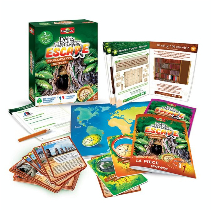 Jeu de cartes Défis Nature Escape Exploration secrète - Bioviva - Rougier et Plé
