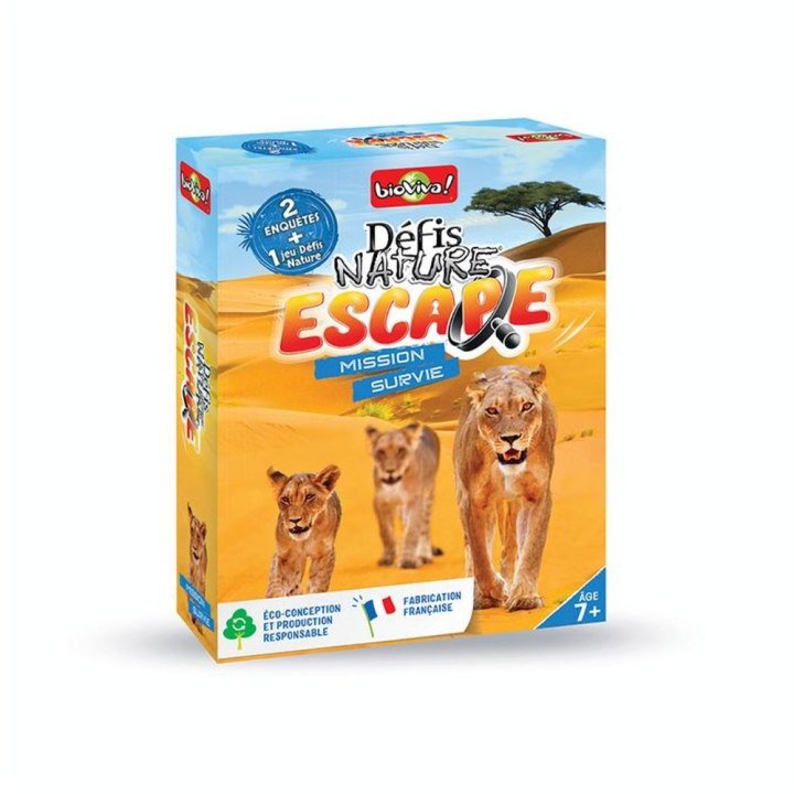 Jeu de cartes Défis Nature Escape Mission survie - Bioviva - Rougier et Plé