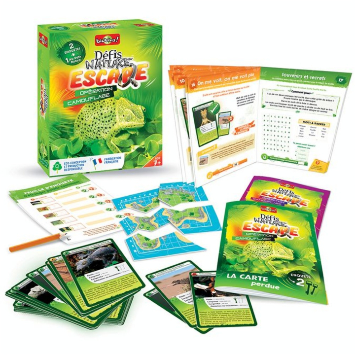 Jeu de cartes Défis Nature Escape Opération camouflage - Bioviva - Rougier et Plé