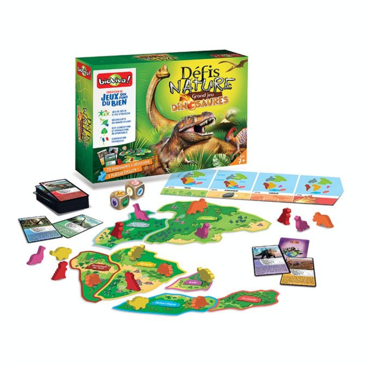 Jeu de cartes Défis Nature Grand Jeu Dinosaures - Bioviva - Rougier et Plé