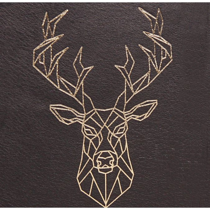 Carnet en cuir Forêt Noire A5 14.8 x 21 cm 144 pages Ligné Cerf - Clairefontaine - Rougier et Plé