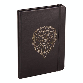 Carnet en cuir Forêt Noire A5 14.8 x 21 cm 144 pages Ligné Lion - Clairefontaine - Rougier et Plé