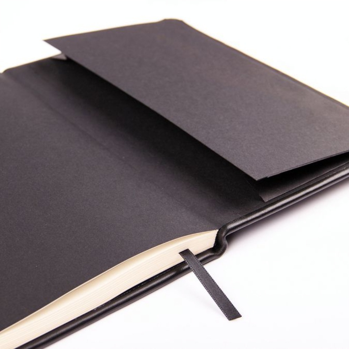Carnet en cuir Forêt Noire A5 14.8 x 21 cm 144 pages Ligné Lion - Clairefontaine - Rougier et Plé