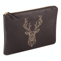 Pochette universelle en cuir Forêt Noire 27 x 19 cm Cerf - Clairefontaine - Rougier et Plé