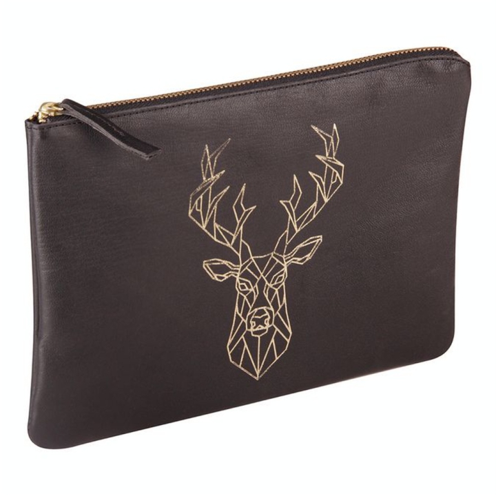 Pochette universelle en cuir Forêt Noire 27 x 19 cm Cerf - Clairefontaine - Rougier et Plé