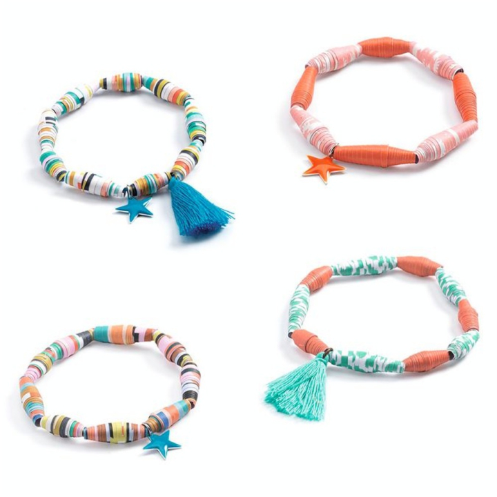 DIY À créer Perles de papier et Bracelets Pop et acidulés - Djeco - Rougier et Plé