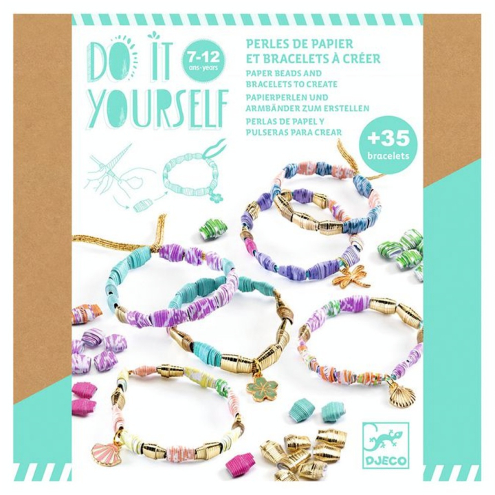 DIY À créer Perles de papier et Bracelets Chics et dorés - Djeco - Rougier et Plé