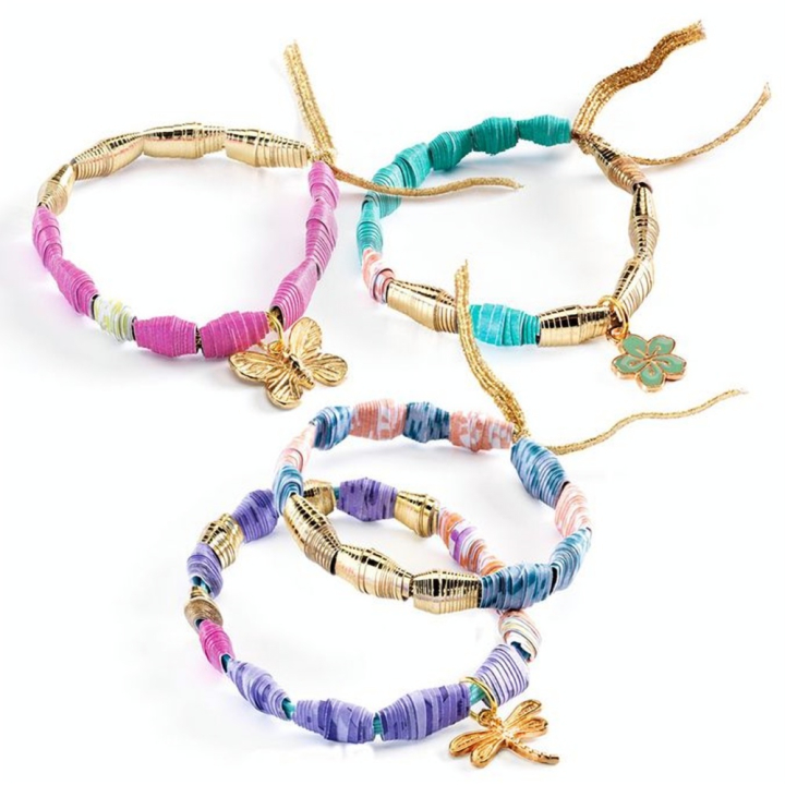 DIY À créer Perles de papier et Bracelets Chics et dorés - Djeco - Rougier et Plé