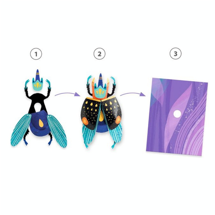 Coffret Insectes 3D en papier Paper Bugs - Djeco - Rougier et Plé