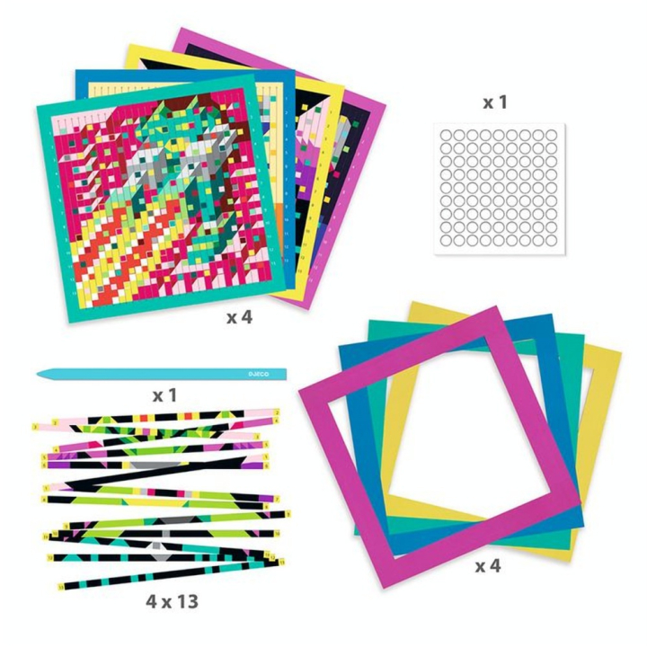 Coffret Pixel Art Tissage papier Invaders - Djeco - Rougier et Plé