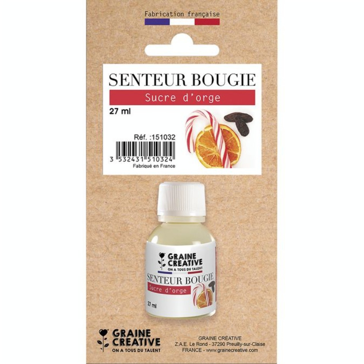Parfum à bougie 27 ml Sucre d'orge - Graine Créative - Rougier et Plé