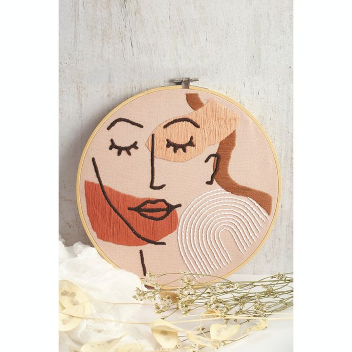 Kit de broderie Visage Line Art - Graine Créative - Rougier et Plé