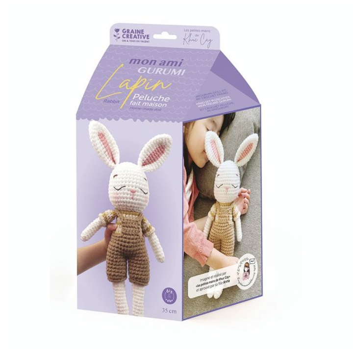 Kit crochet Mon Ami Gurumi Lapin - Graine Créative - Rougier et Plé