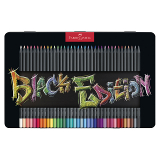 Crayons de couleur Black Edition Boîte métal de 36 - Faber-Castell - Rougier et Plé