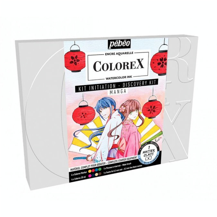 Encre Aquarelle Colorex Kit initiation Manga - Pébéo - Rougier et Plé