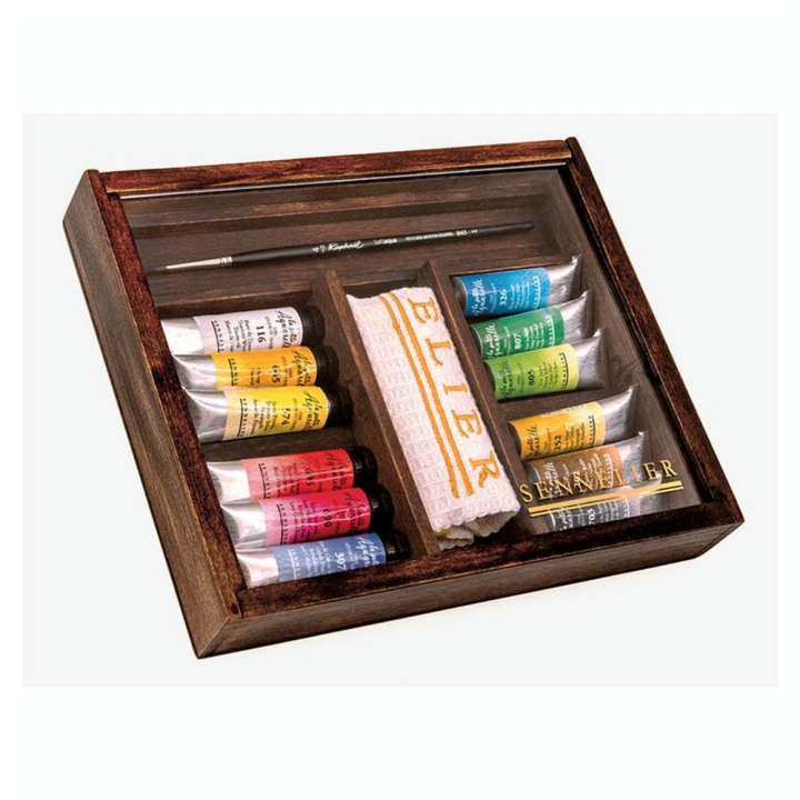 Coffret bois La Petite Aquarelle 12 x 10 ml - Sennelier - Rougier et Plé