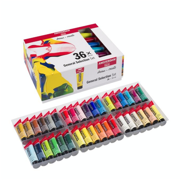 Peinture Acrylique 36 x 20 ml - Amsterdam - Rougier et Plé